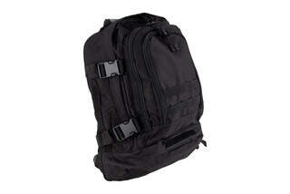 Primary Arms 3-Day Expandable Backpack with Waist Strap in Black has three zippered compartments